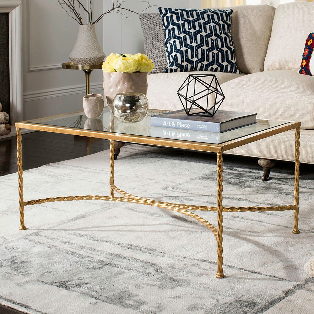 Safavieh Couture Gold Finish Coffee Table