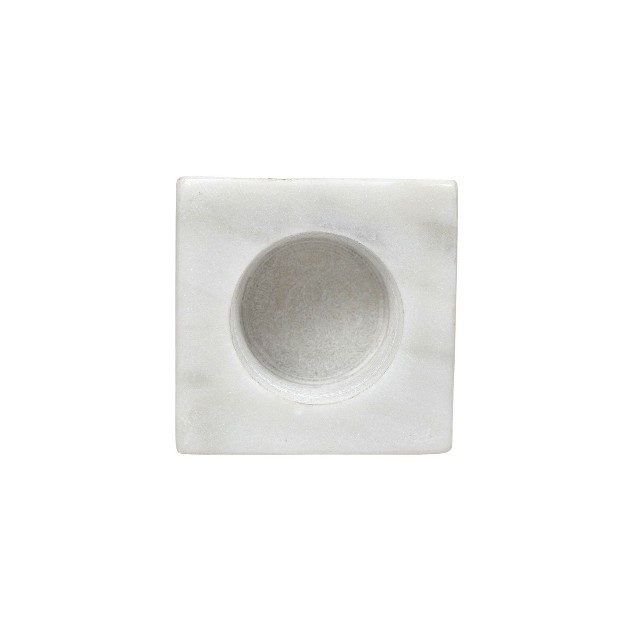 White Marble Tealight Holder By Foreside Home amp Garden