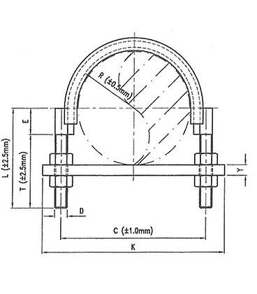 U-strap Galvanised Steel 124 Mm Inside Diameter