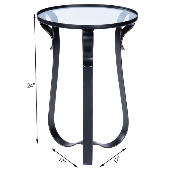 Butler Oddrya Metal and Glass End Table