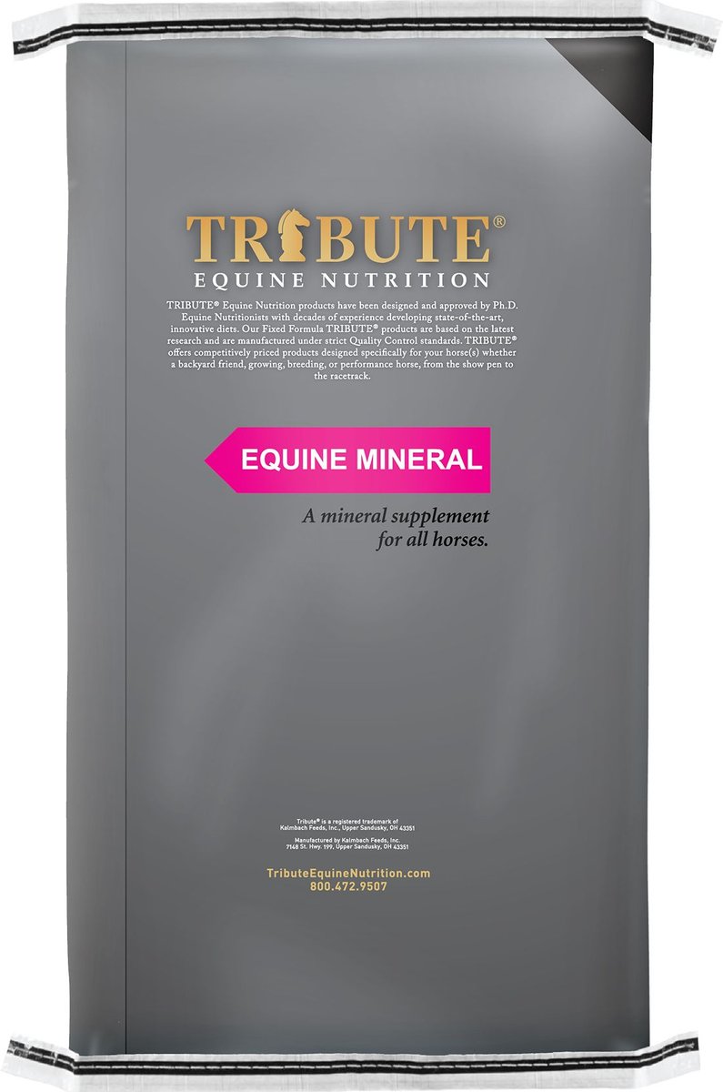 Tribute Equine Nutrition Non-GMO Equine 12-8 Mineral Powder Horse Supplement， 25-lb bag