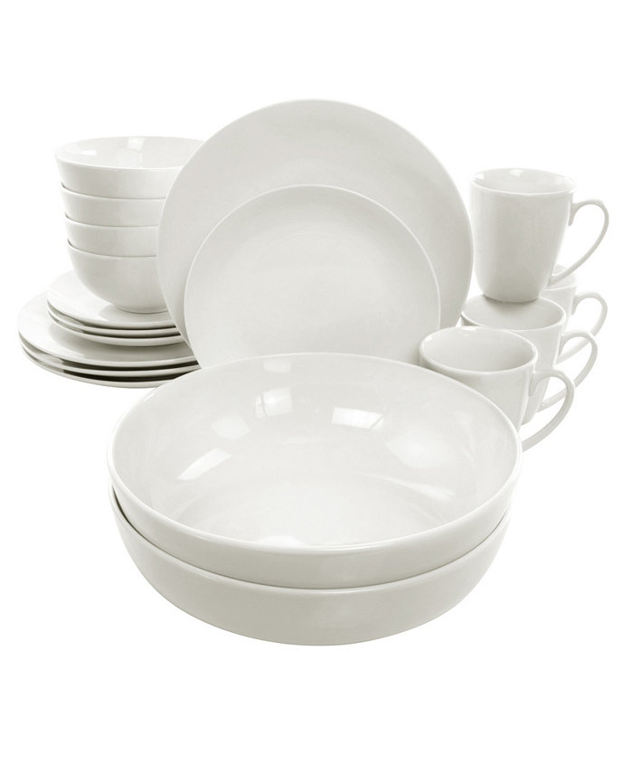 Elama Laura 32 Piece Porcelain Dinnerware Set with 2 Serving Bowls