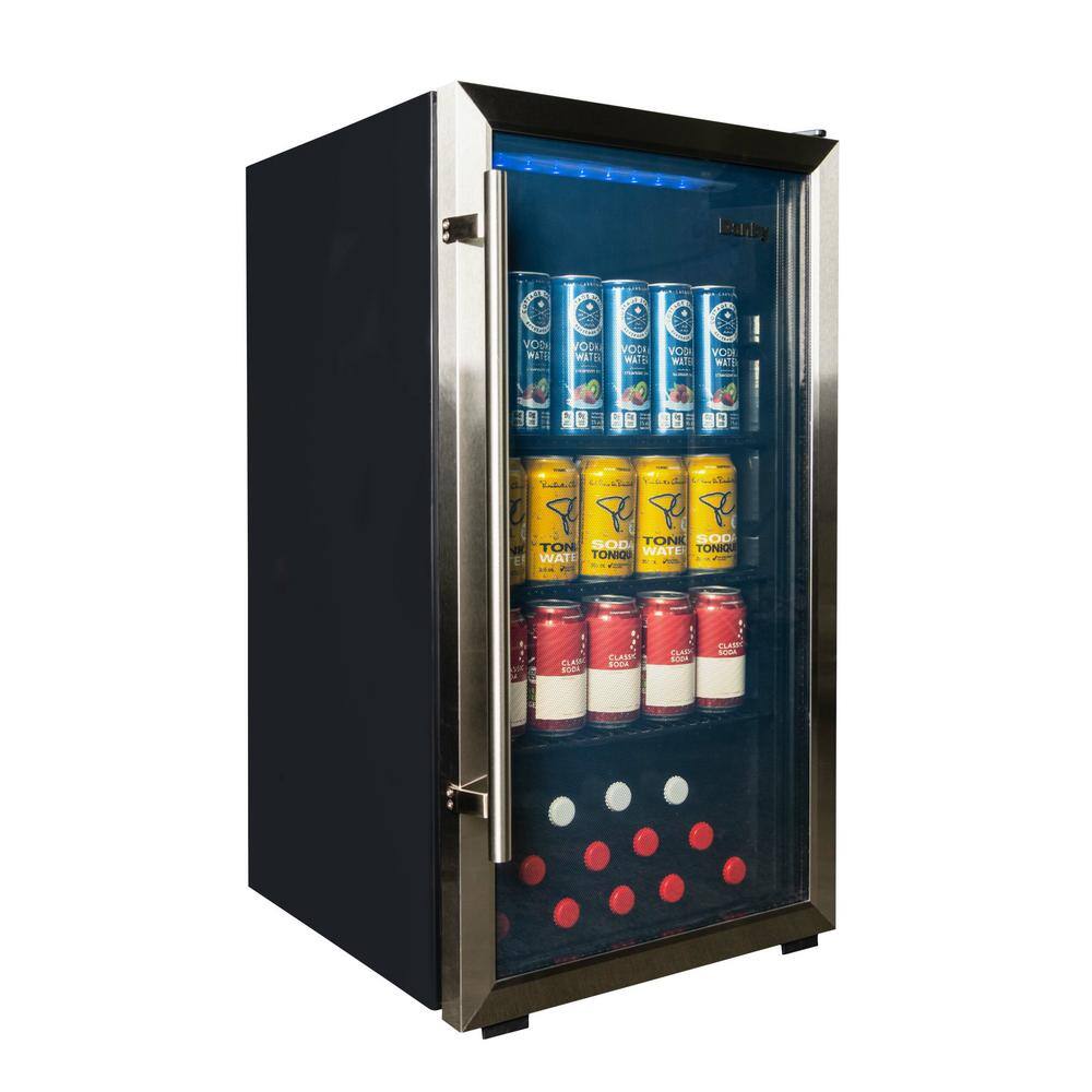 Danby Designer 17.5 in. Wide 117-Can Free-Standing Beverage Cooler DBC117A2BSSDD-6