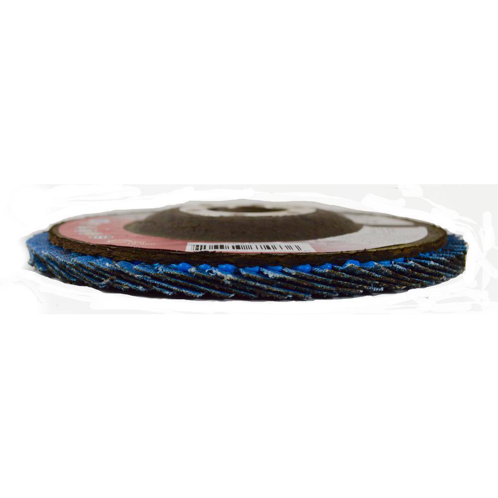 4-12 in. x 78 in. High Density Blue Zirconia Type T27 Assorted Grits Jumbo Flap Discs (6-Pack) 67533