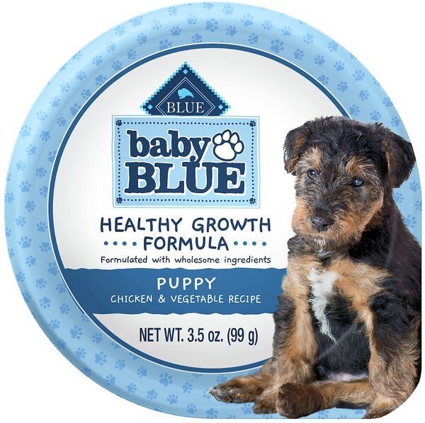 Blue Buffalo Baby Blue Healthy Growth Formula Natural Chicken and Vegetable Recipe Puppy Wet Food， 3.5-oz cups， case of 12