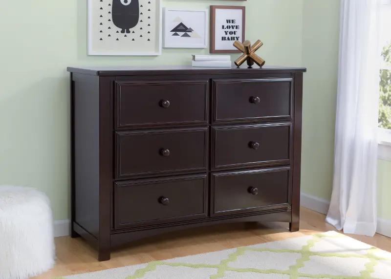 Universal Dark Brown 6-Drawer Dresser