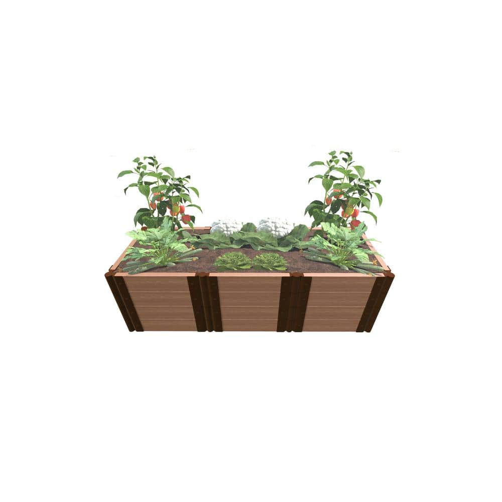 Frame It All Classic Sienna Composite 2 ft. x 6 ft. x 22 in. Raised Garden Bed - 2 in. Profile 200004093