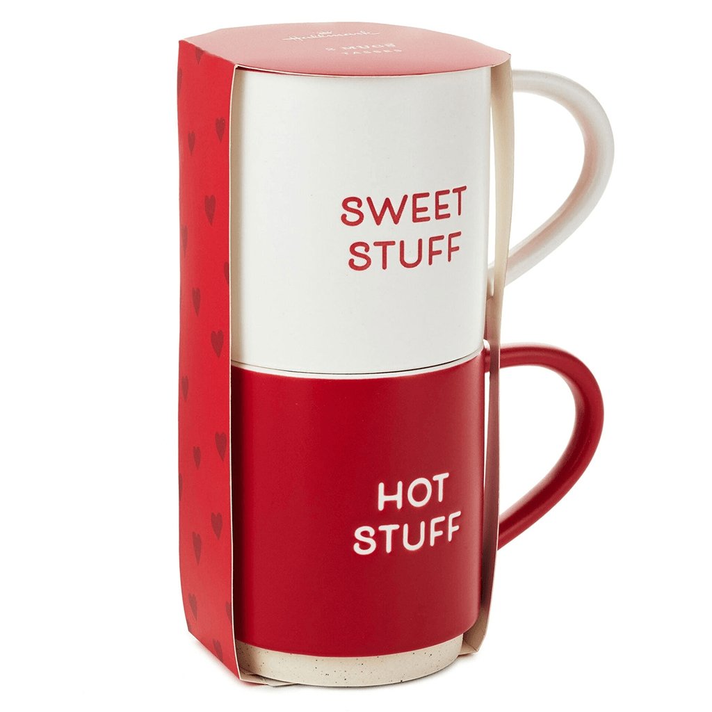 Hallmark  Sweet Stuff and Hot Stuff Stacking Mugs, Set of 2