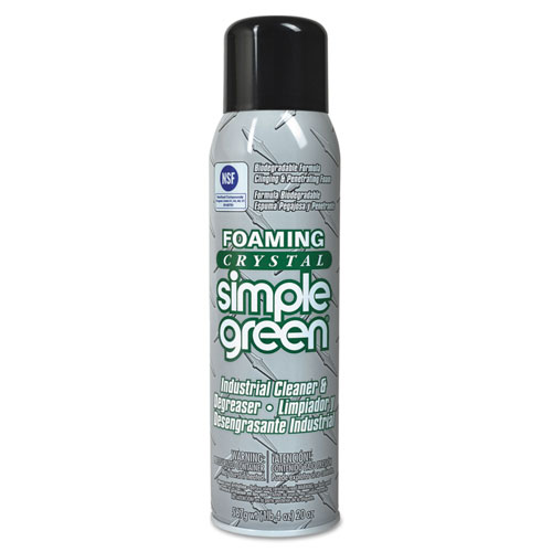 Simple Green Foaming Crystal Industrial Cleaner and Degreaser | 20 oz Aerosol， 12