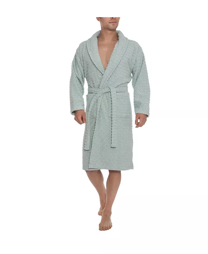 OZAN PREMIUM HOME Azure Unisex Collection Terry Cloth Bathrobe