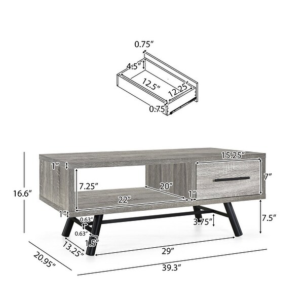 Elize Faux Wood Coffee Table by Christopher Knight Home