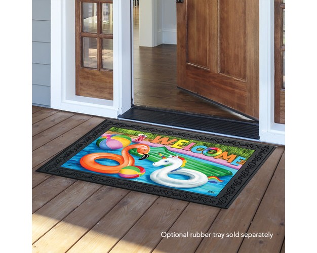 Briarwood Lane Welcome To The Pool Summer Doormat Indoor Outdoor