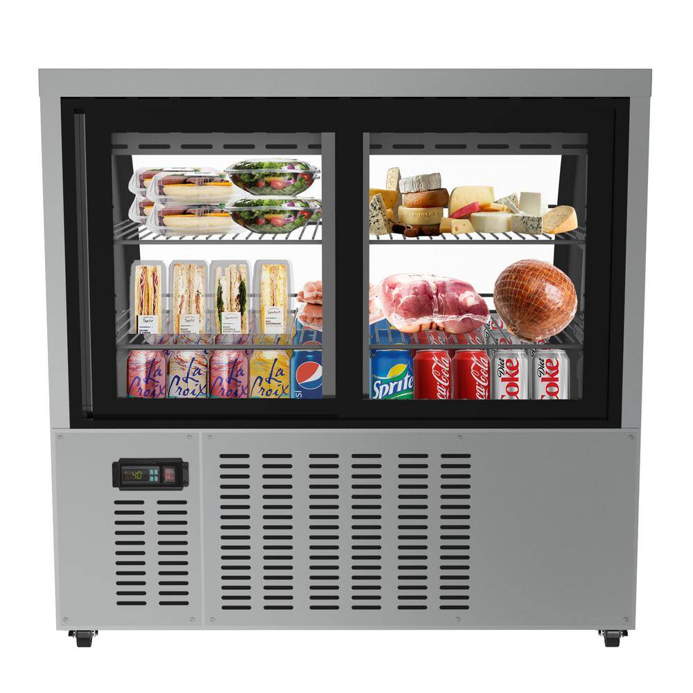 Koolmore 18 cu. ft. Commercial Refrigerator Deli Display Case in Stainless Steel DDC-47SS