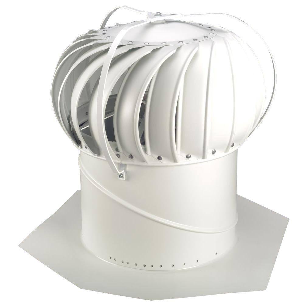 LOMANCO 14 in. White Aluminum Externally Braced Whirlybird Wind Turbine BEB14W