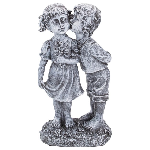 Peck On The Cheek Outdoor Garden Statue