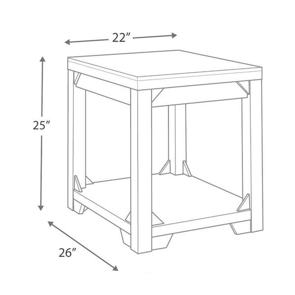 Farmhouse Style Wooden End Table with Plank Design Open Shelf， White