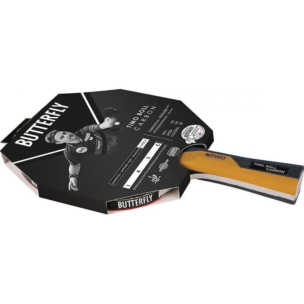 Butterfly Timo Boll Table Tennis Bat Carbon Ping Pong Racket - 2.0mm Rubber