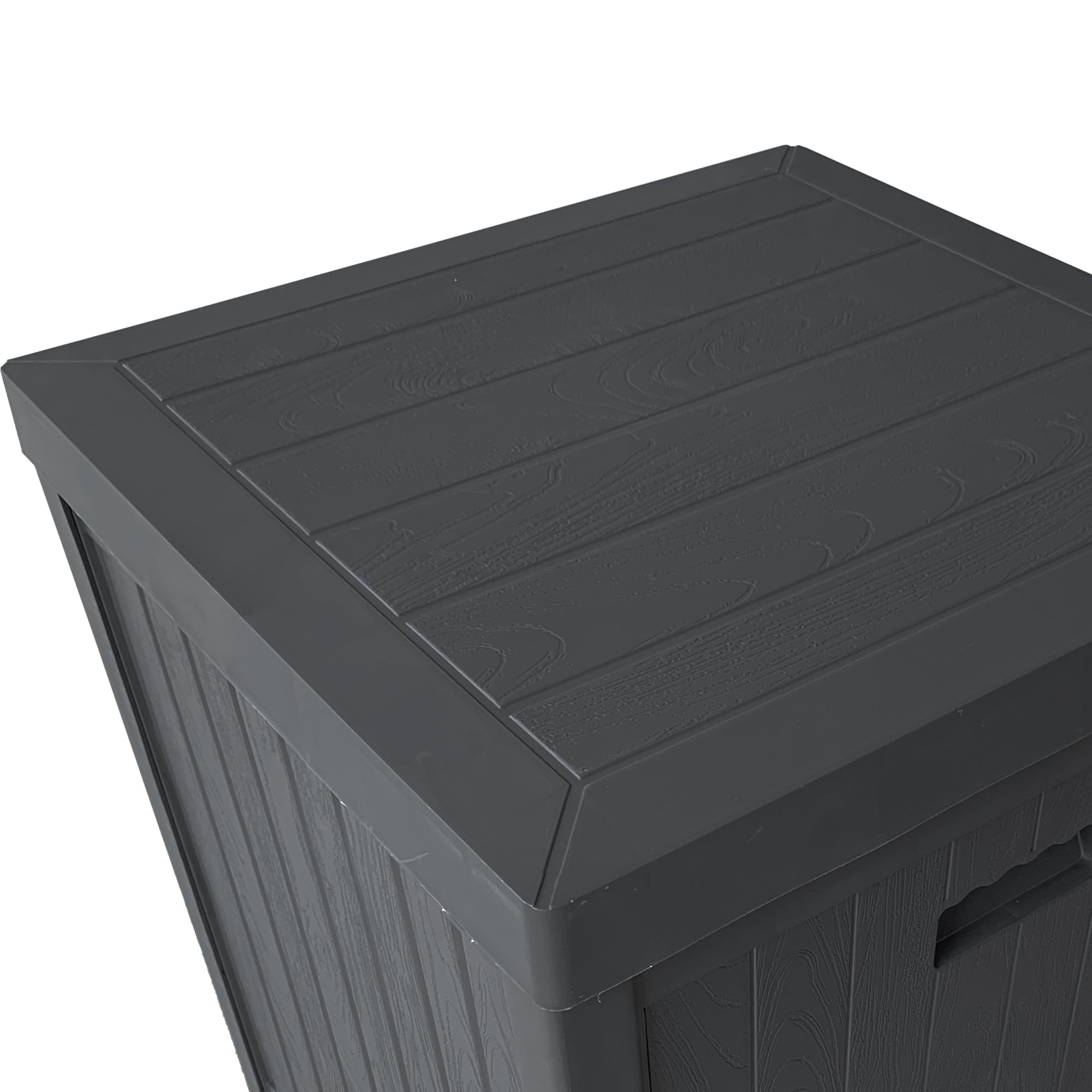 Cozyhom Resin Patio Storage Box,Outdoor All-Weather Deck Storage Container,Gray,51 Gallon