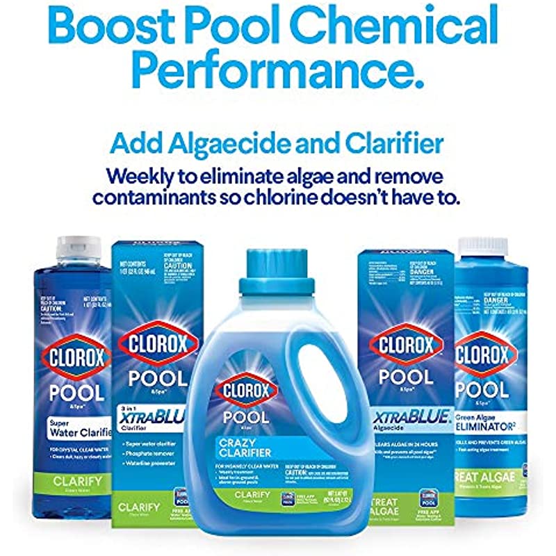 CLOROX Pool&Spa XtraBlue 3-Inch Long Lasting Chlorinating Tablets, 5-Pound Chlorine