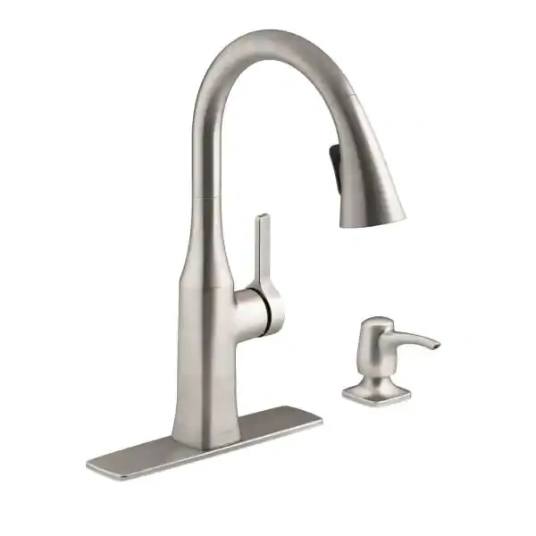 Kohler Rubicon Single-Handle Pull-Down Sprayer Kitchen Faucet In Vibrant Stainless