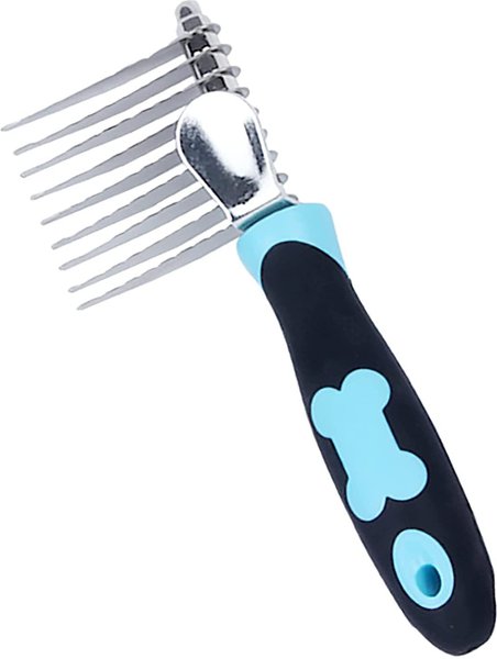 SunGrow Dog， Cat and Small Pet Grooming and Dematting Comb Undercoat Rake Brush