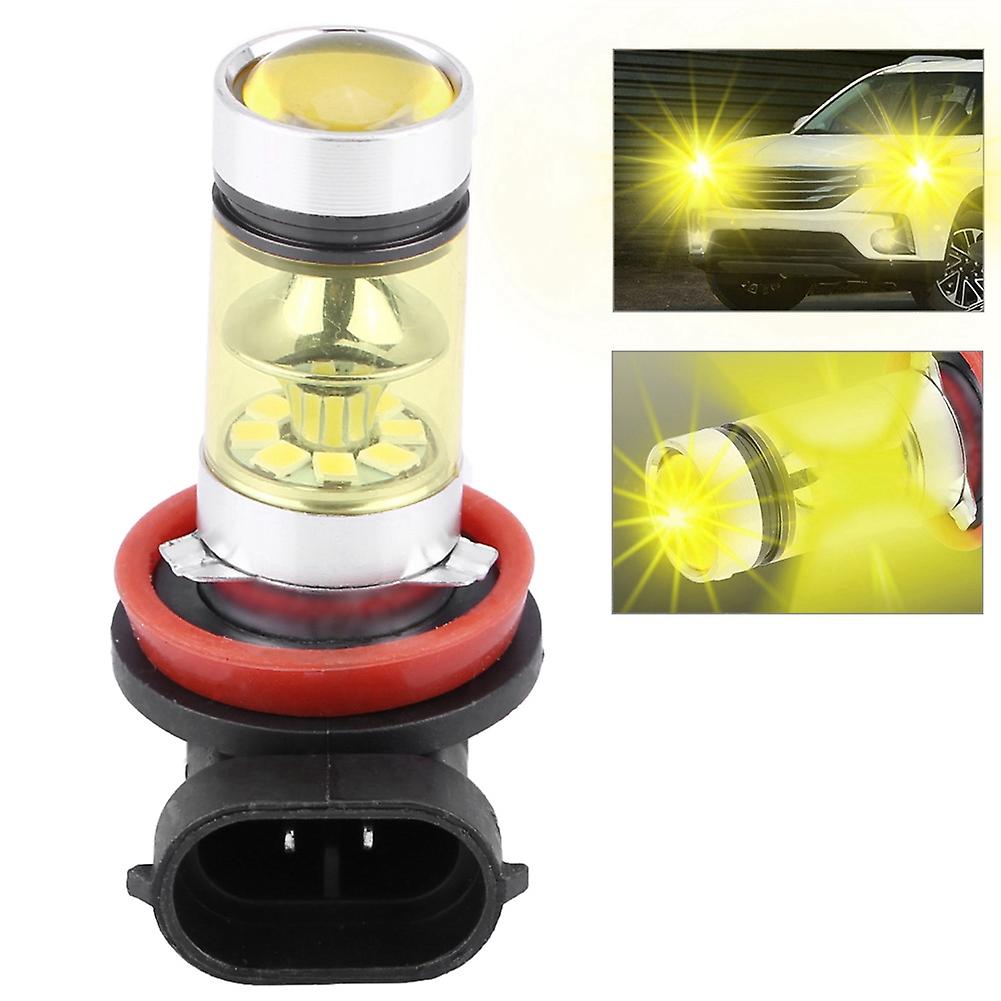 2 Pcs Car 100w Super Bright Conversion Led Headlight Fog Light Bulb (yellow Light)