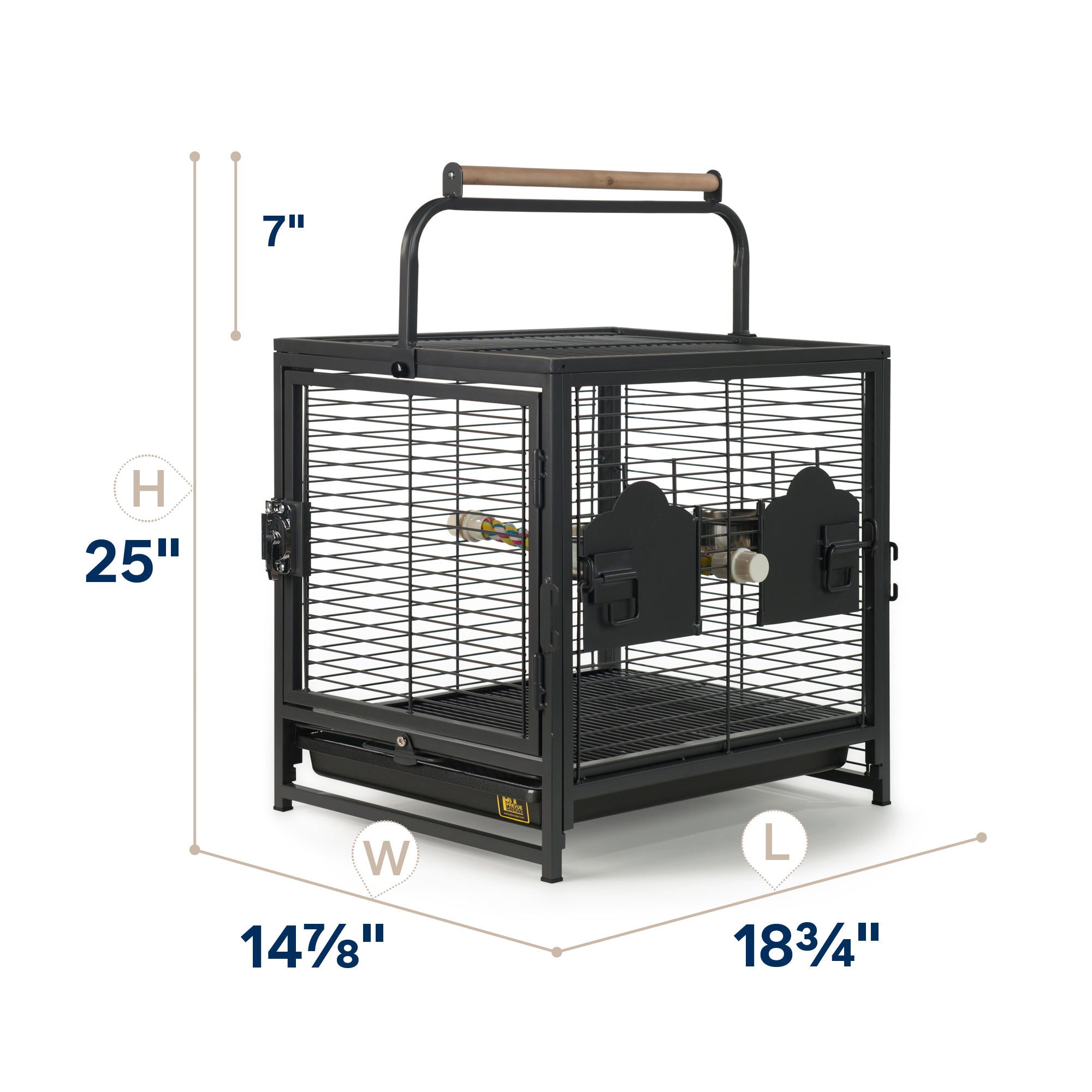 Prevue Pet Products Portable Metal Travel Bird Cage Carrier Cage