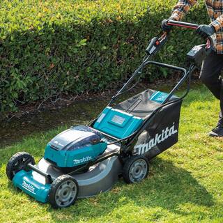 Makita 21 in. 18-Volt X2 (36-Volt) LXT Lithium-Ion Cordless Walk Behind Push Lawn Mower Kit with 4 Batteries (5.0 Ah) XML07PT1