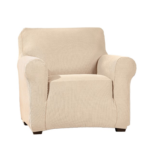 Collections Etc Harrington Textured Stretch Furniture Slipcover