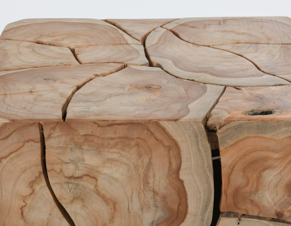 Teak Root Cube Side Table   Rustic   Side Tables And End Tables   by Design Mix Furniture  Houzz