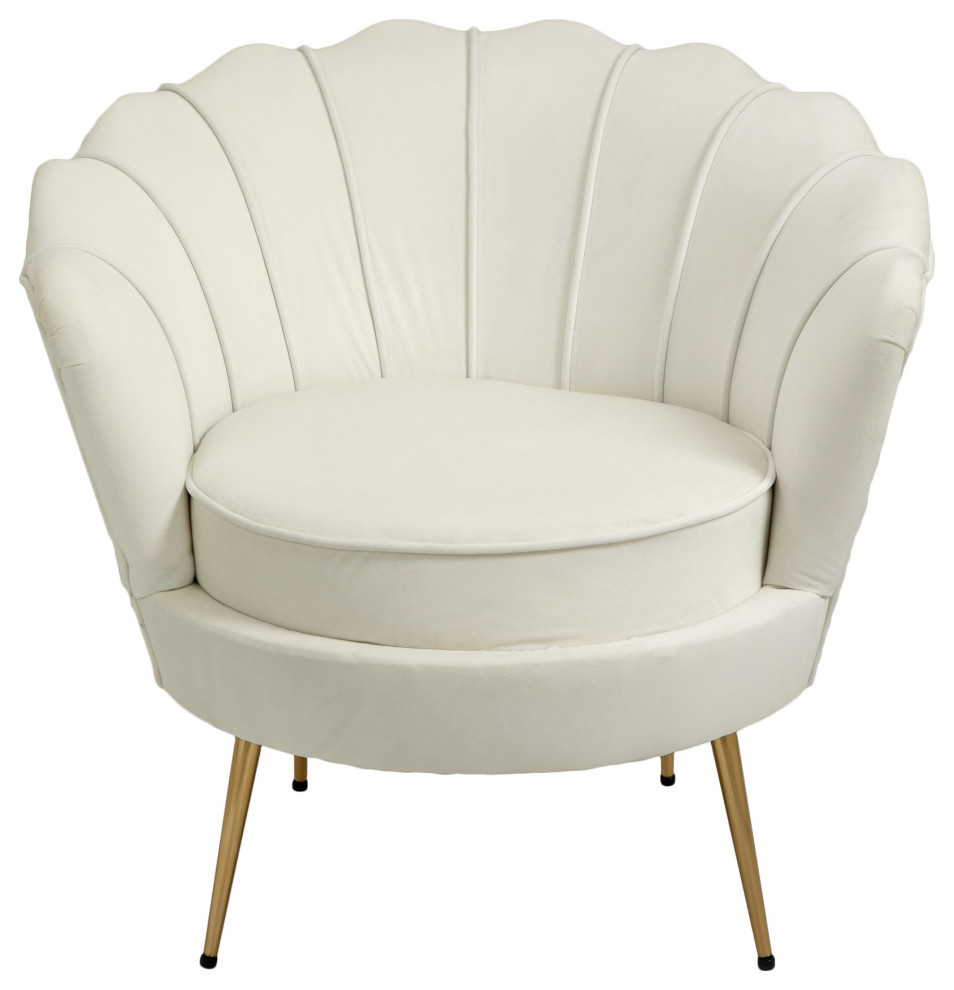 Gardenia  Velvet Upholstered Chair   Midcentury   Armchairs And Accent Chairs   by Meridian Furniture  Houzz