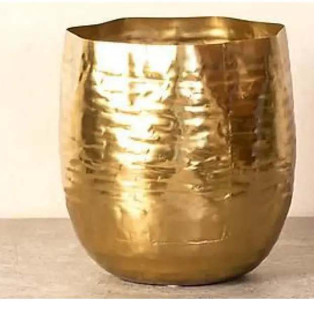 Interior Design Copper Silver Metal Planter Home Indoor Outdoor Garden Usage Customized Size Metal Planter