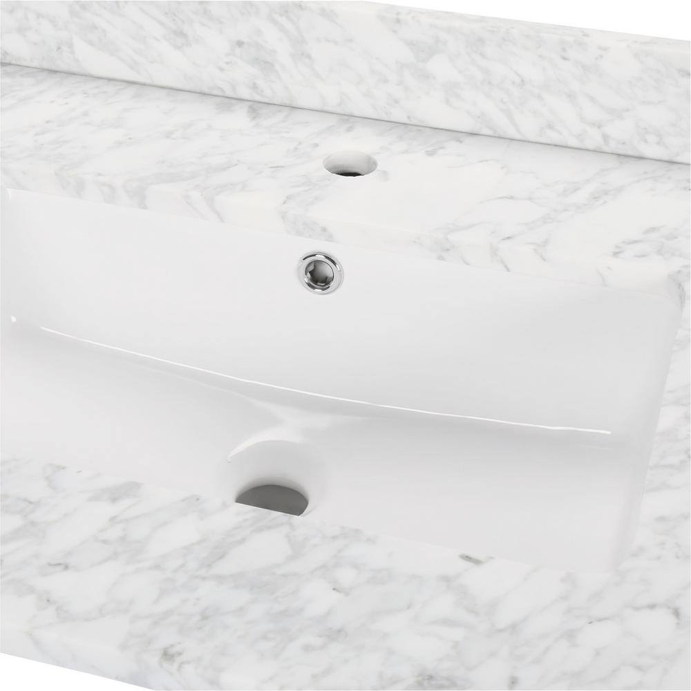 Wyndham Collection Sheffield 72 in. Double Vanity in White with Marble Vanity Top in Carrara White WCS141472DWHCMUNSMXX