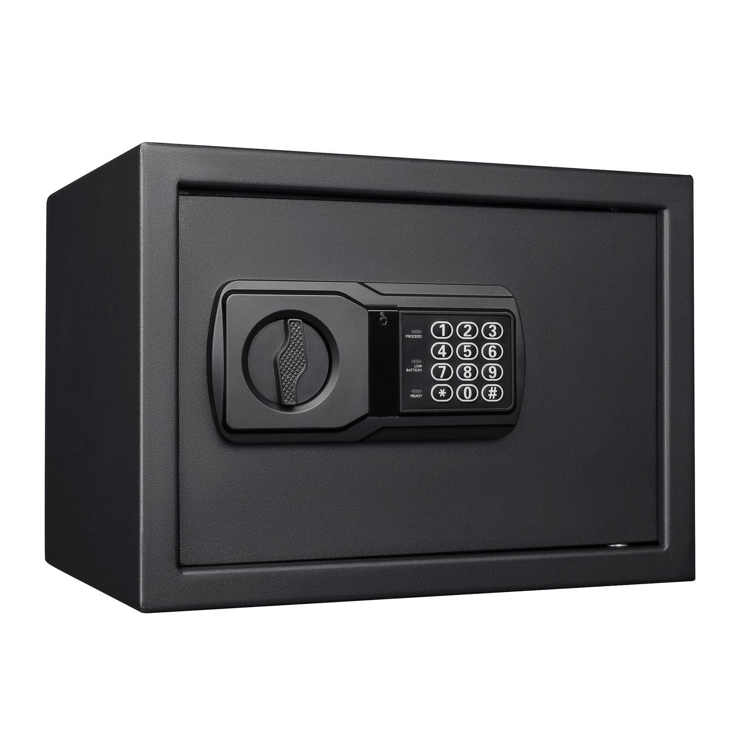 Pen + Gear Safes Model 44E20 with Electronic Lock， Backup Key， 1 Shelf， Black