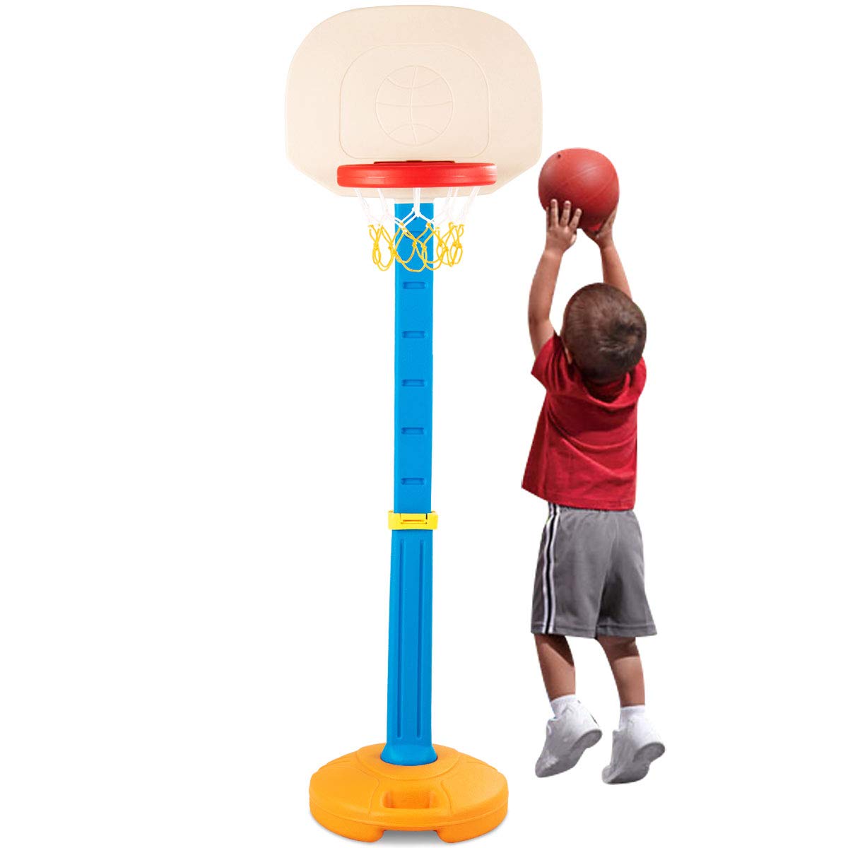 Costzon Kids Basketball Hoop, Adjustable Height Basketball Goal Stand