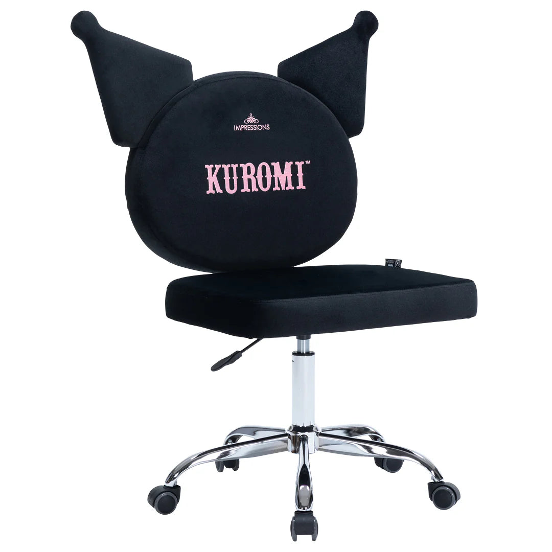 IVFC-KU231-BLK | Kuromi™ Swivel Vanity Chair