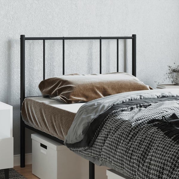 vidaXL Metal Headboard Black 39.4