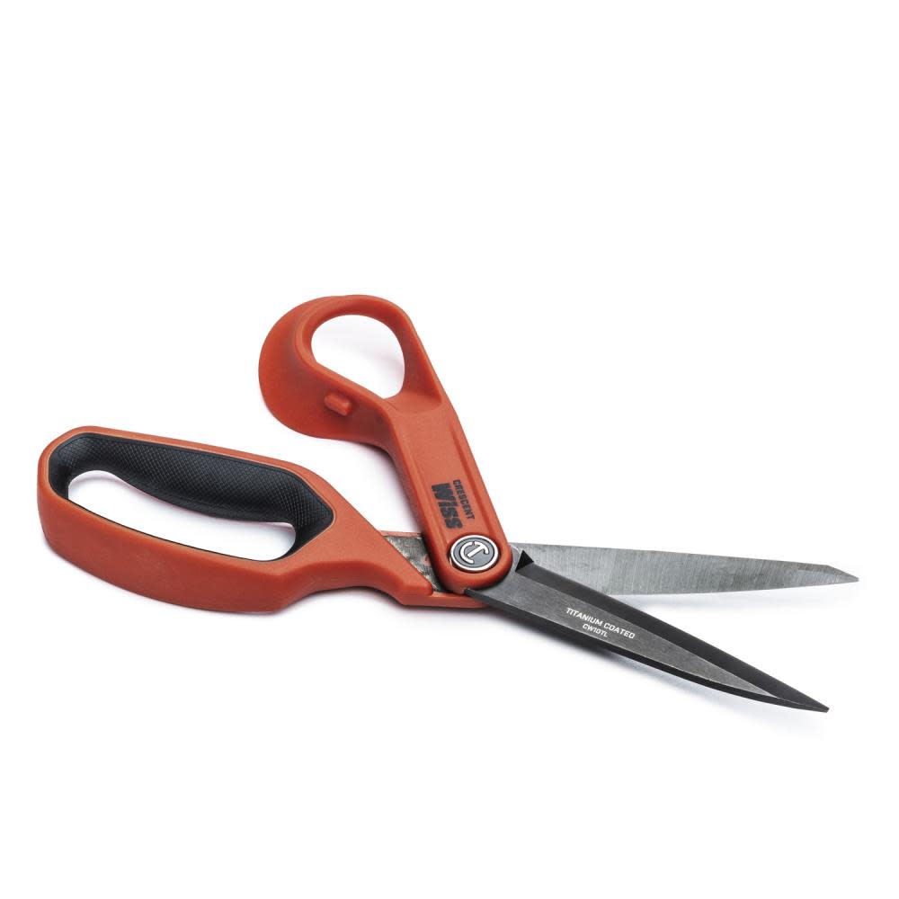 10 Tradesman Shears Offset Left Hand Titanium Coated ;