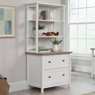 SAUDER Cottage Road 2-Drawer White 29 in. H x 33 in. W x 20 in. D Engineered Wood Lateral File Cabinet 430233