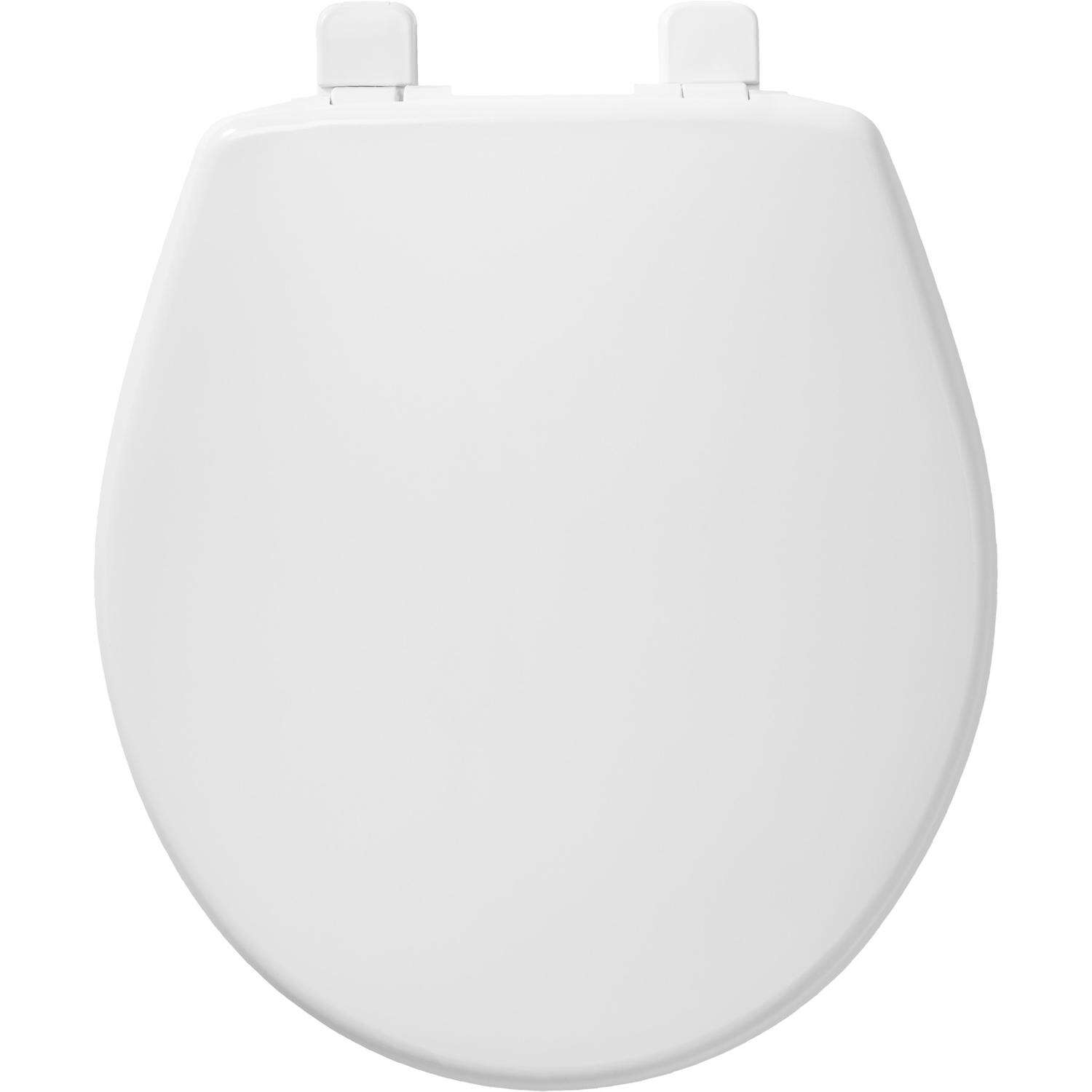 Mayfair by Bemis Caswell Slow Close Round White Plastic Toilet Seat