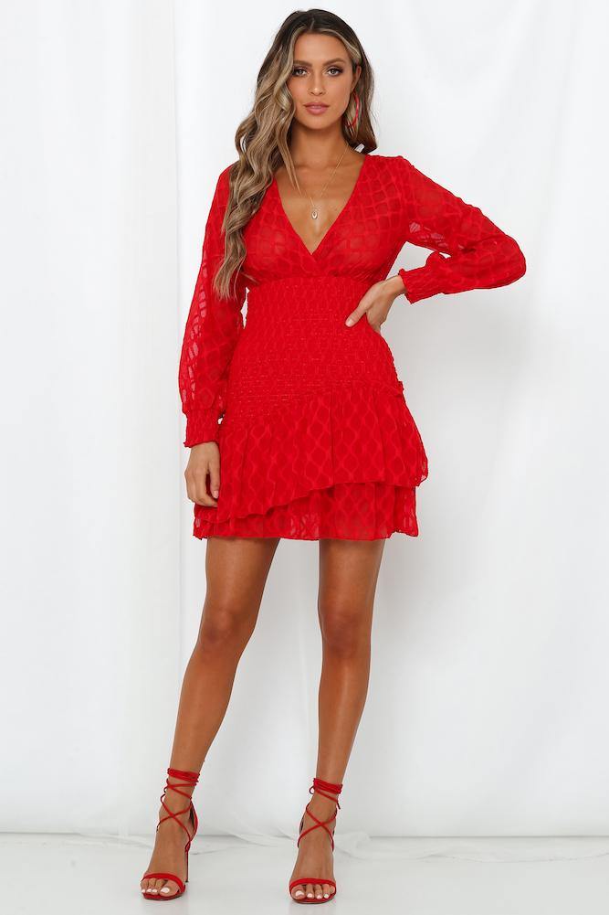 Little Bit Dramatic Dress Red