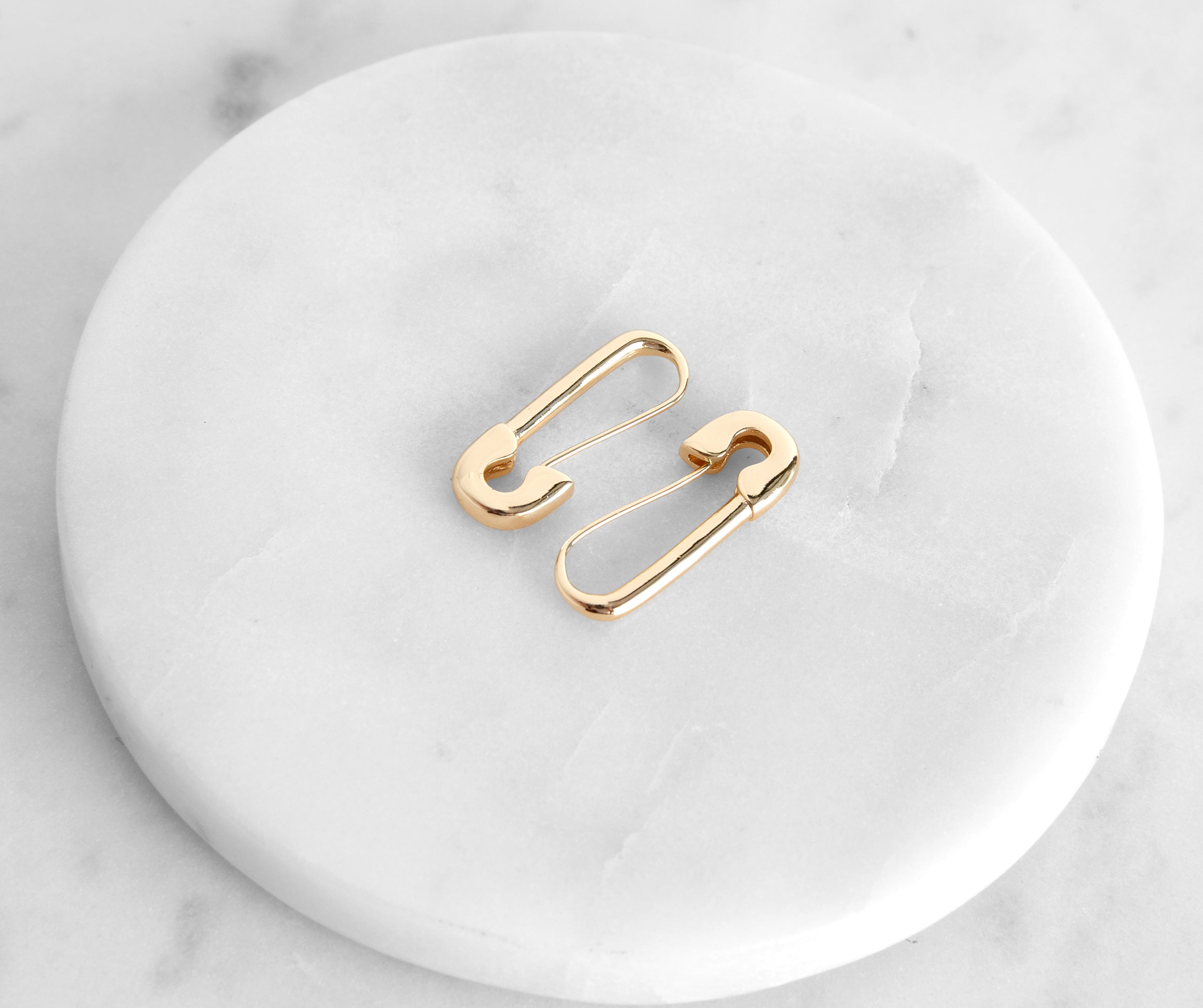 Sleek Safety Pin Earrings