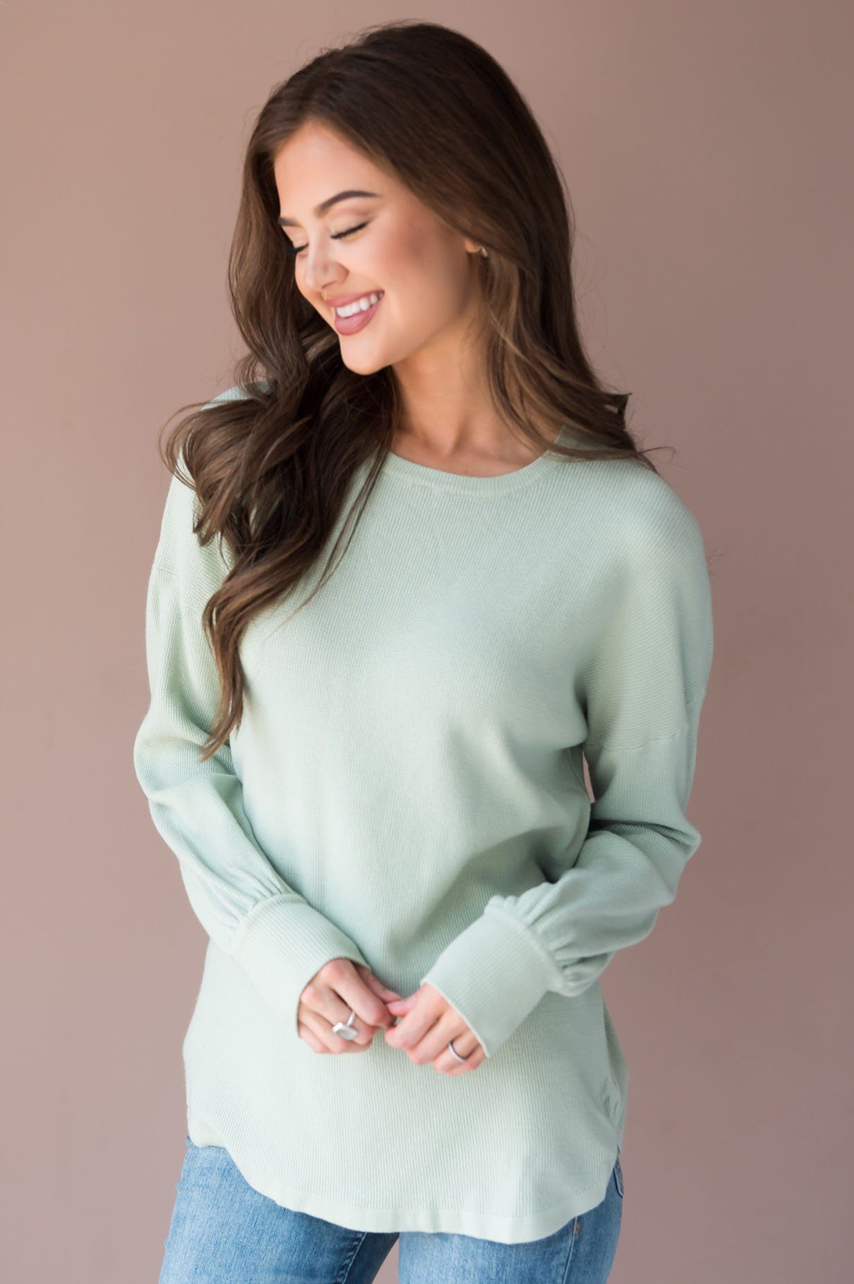 Fall In Line Modest Thermal Sweater