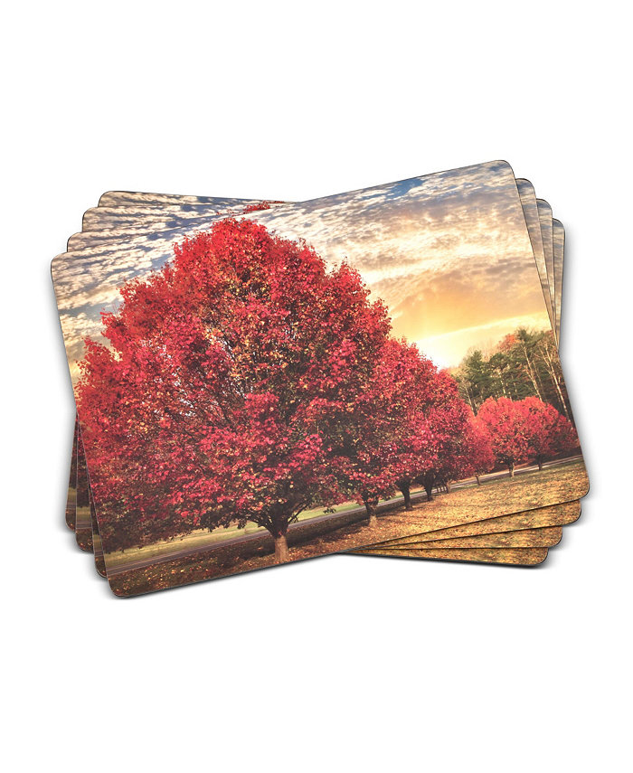 Pimpernel Crimson Trees Placemats Set of 4