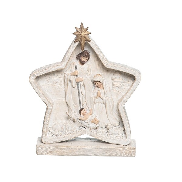 Star with Baby Jesus Mary and Joseph Holy Christmas Family Decor Decoration