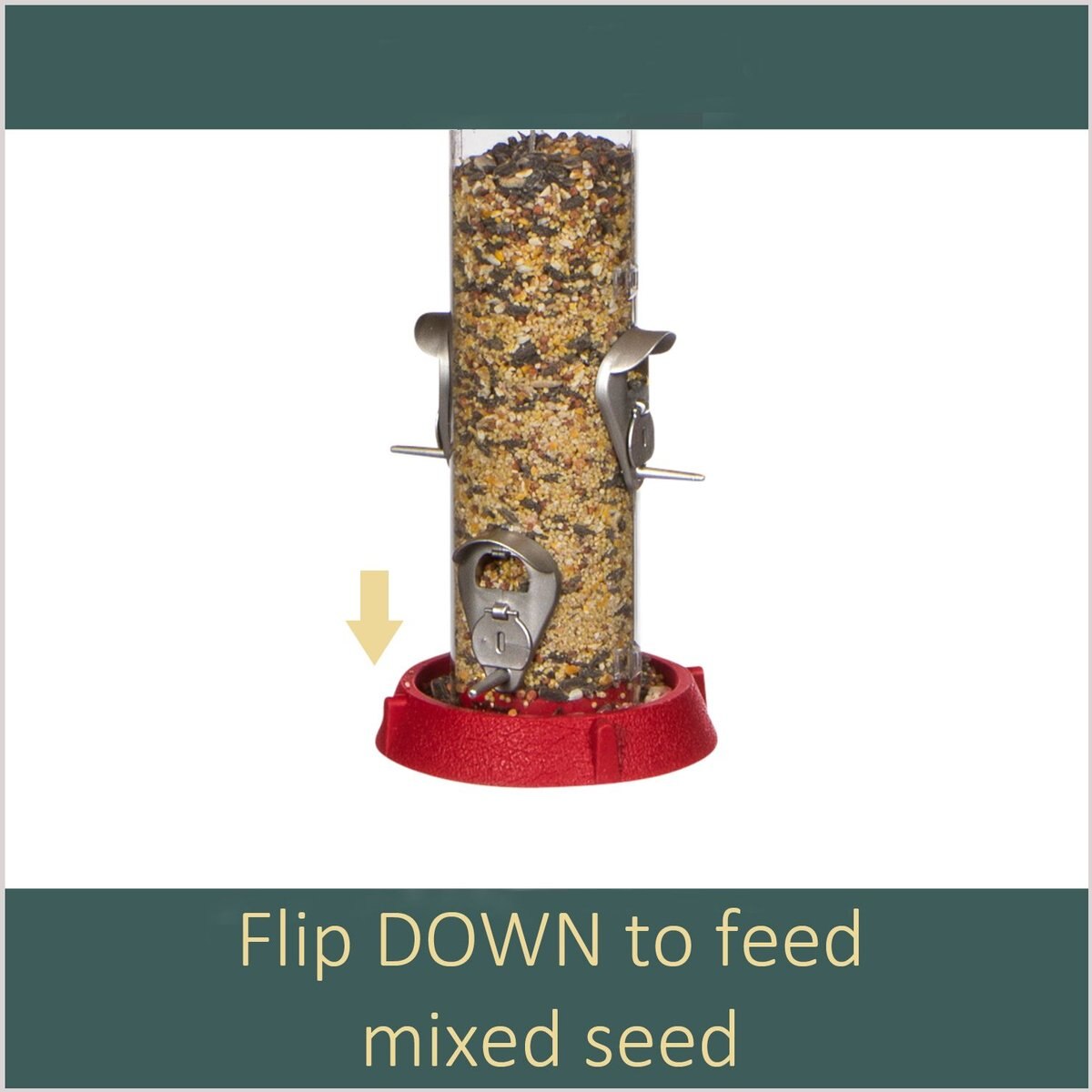 North States 2-in-1 Hinged-Port Bird Feeder， 4-Perch