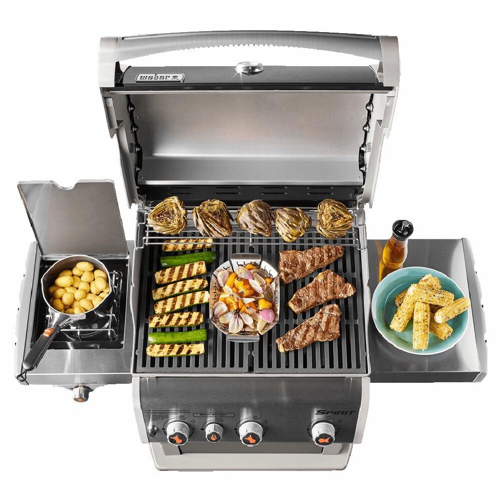 Weber Spirit E-330 Freestanding Propane Gas Grill With Sear Burner and Side Burner