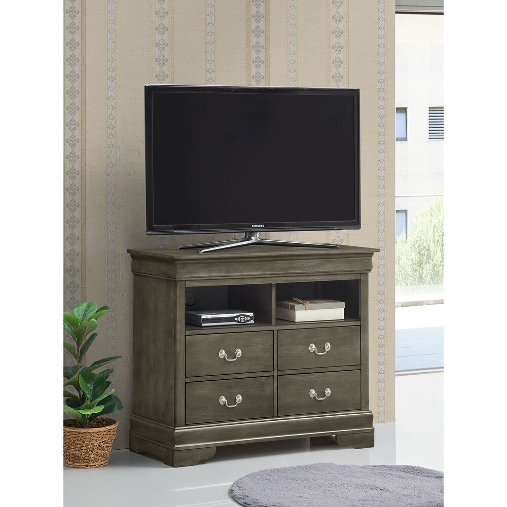 Louis Phillipe Wooden Media Chest