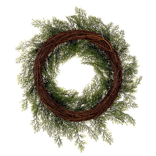 Vickerman 24 Artificial Cedar Wreath.