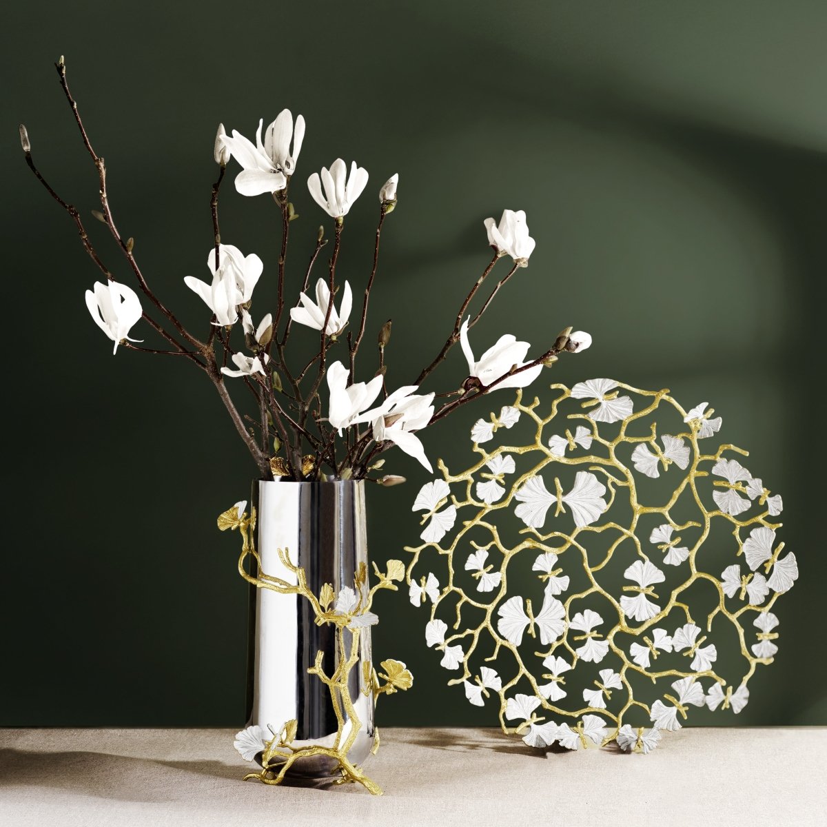 Butterfly Ginkgo Gold Centerpiece Platter